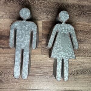 ⭐️NWT⭐️ Silver Metal Male and Female Wall Art, Hobby Lobby